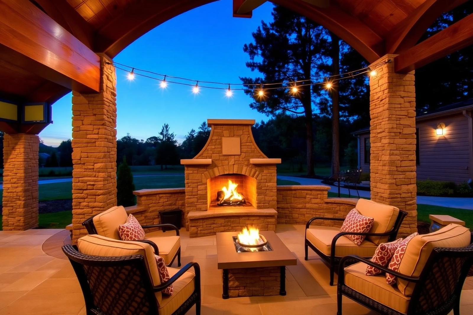 Outdoor fireplace